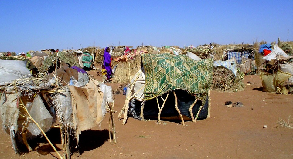 Camp humanitaire au Darfour